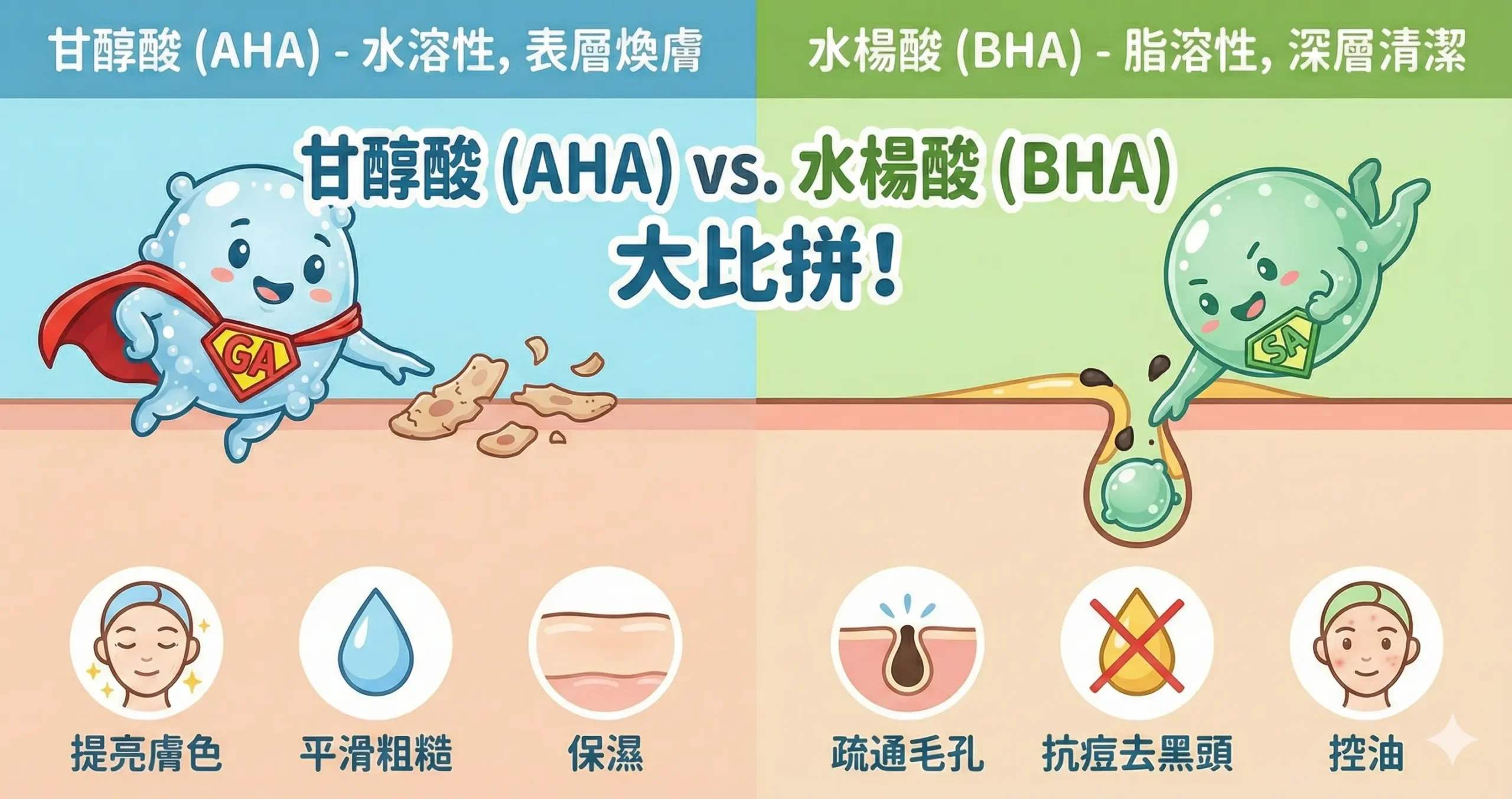 甘醇酸與水楊酸的比較