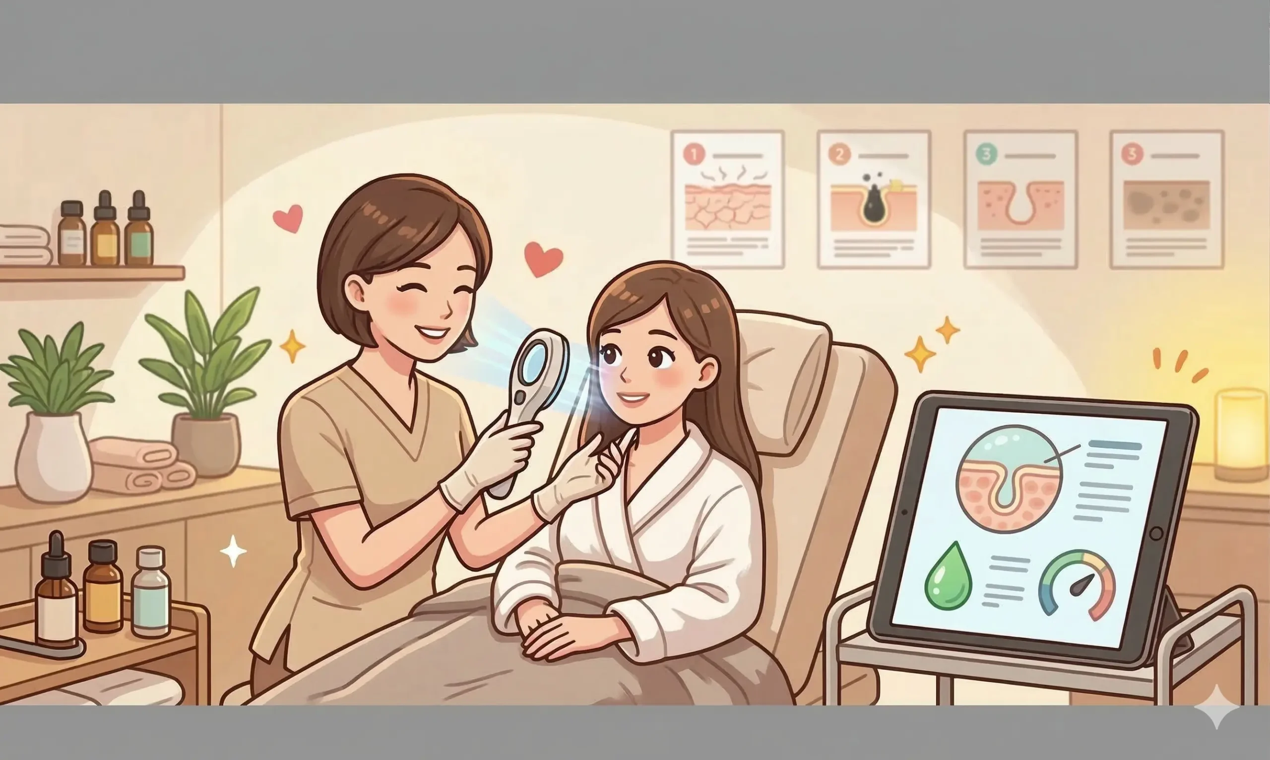 第一次做 facial 新手指南 — 美容師為客人做皮膚分析 | Chill Relax HK