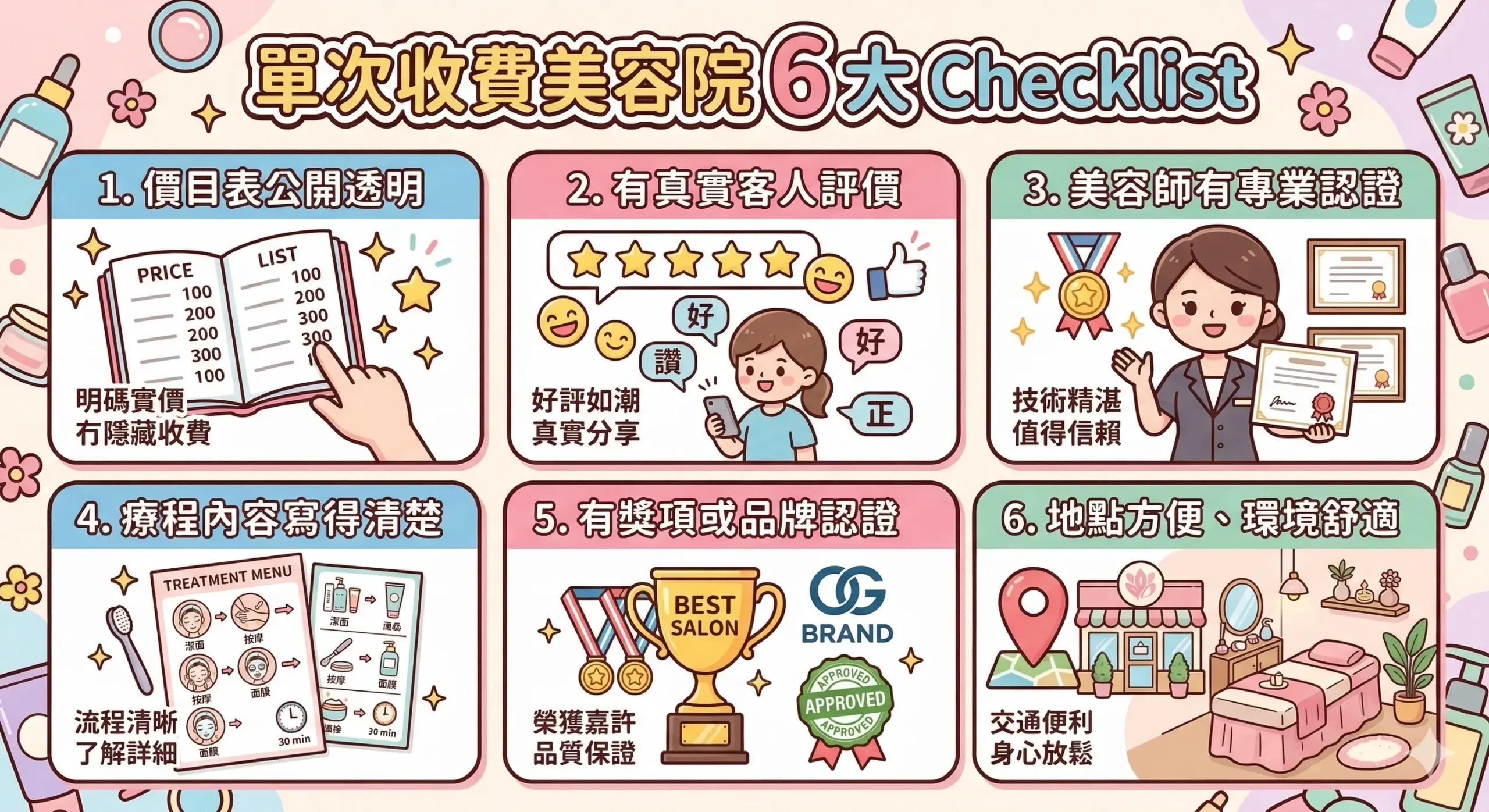 單次收費美容院推介 — 六大Checklist | 觀塘美容院Chillrelaxhk