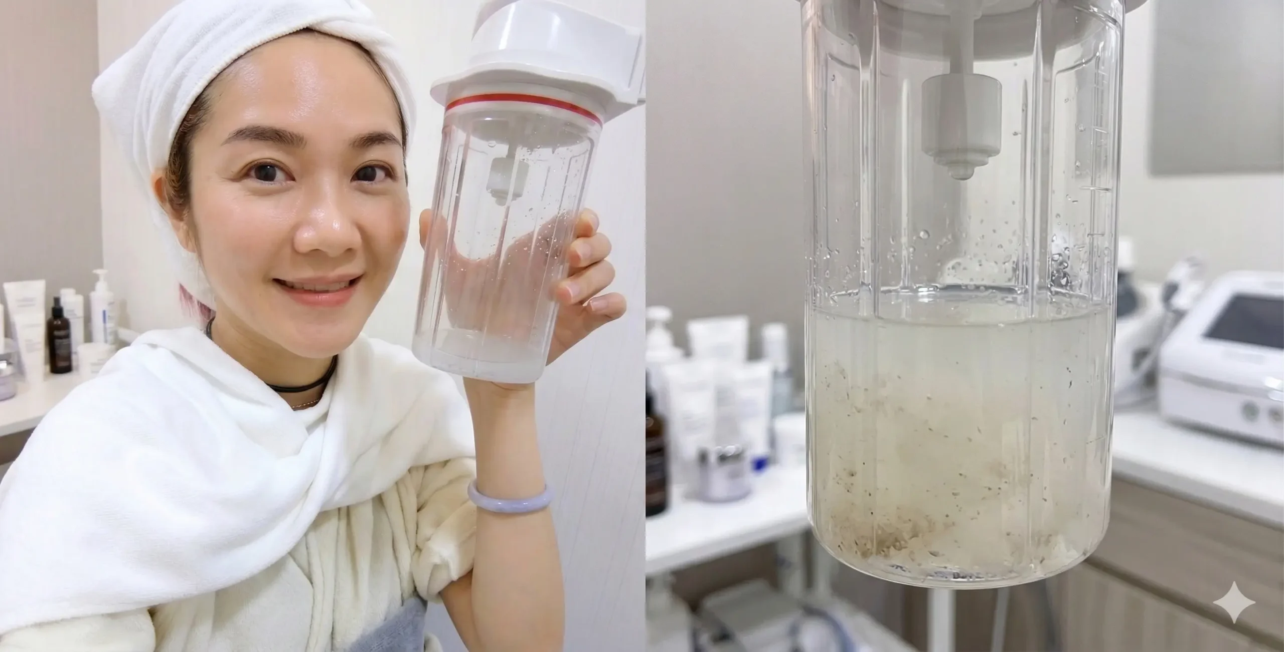 Aqua Peel 效果 — 深層清潔去黑頭前後對比 | Chill Relax HK 觀塘美容