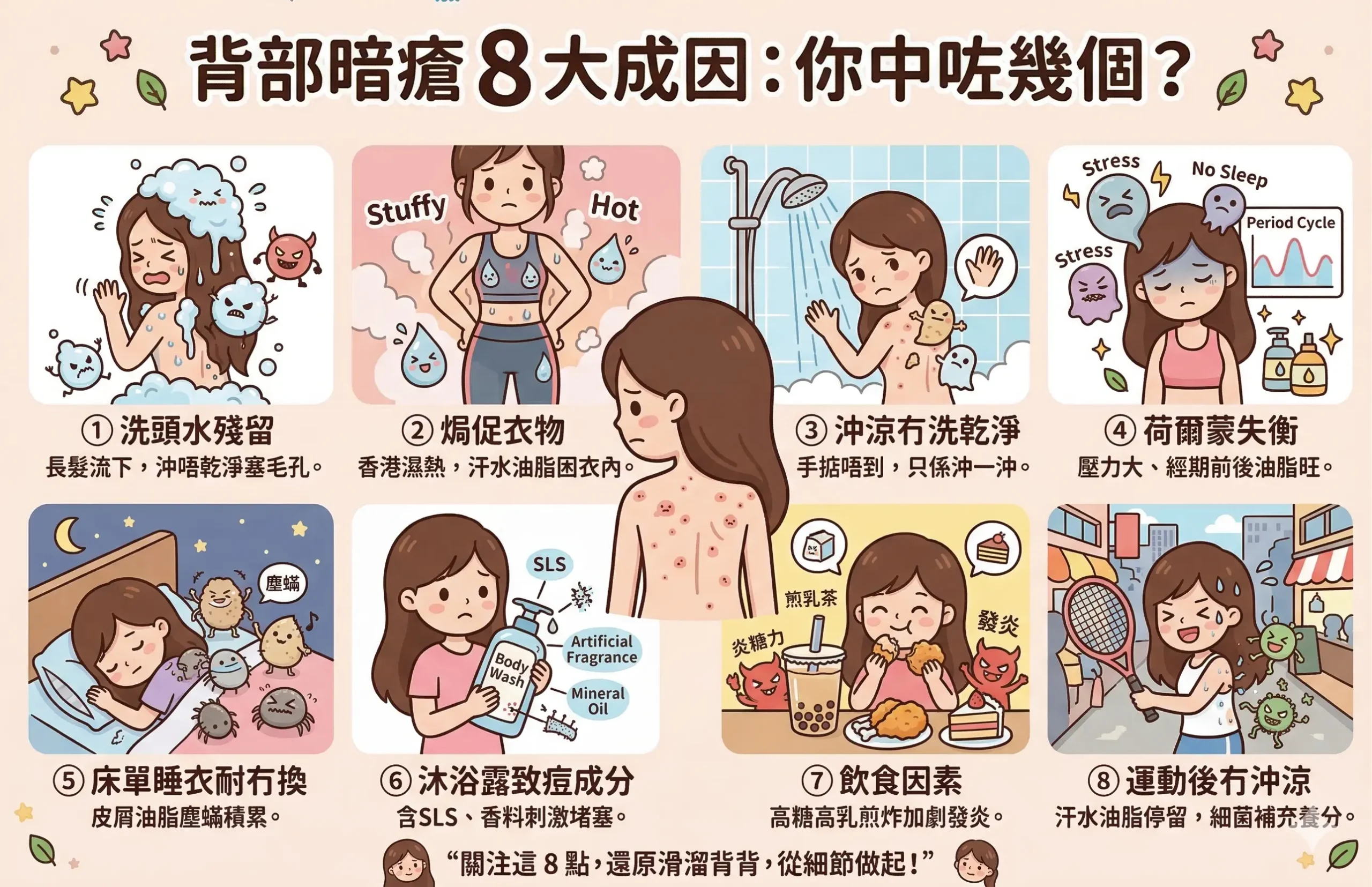 背部暗瘡 8 大成因 | Chill Relax HK 觀塘美容