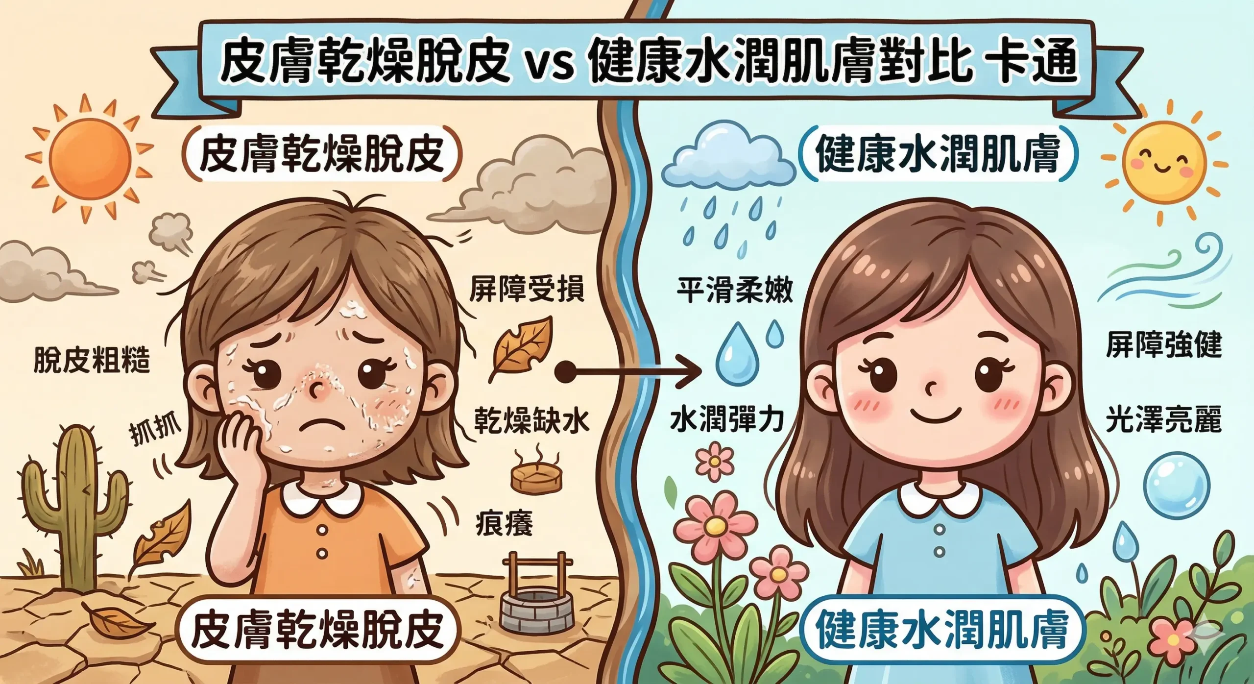 保濕做唔好 — 皮膚乾燥脫皮 vs 水潤肌對比 | Chill Relax HK 觀塘美容