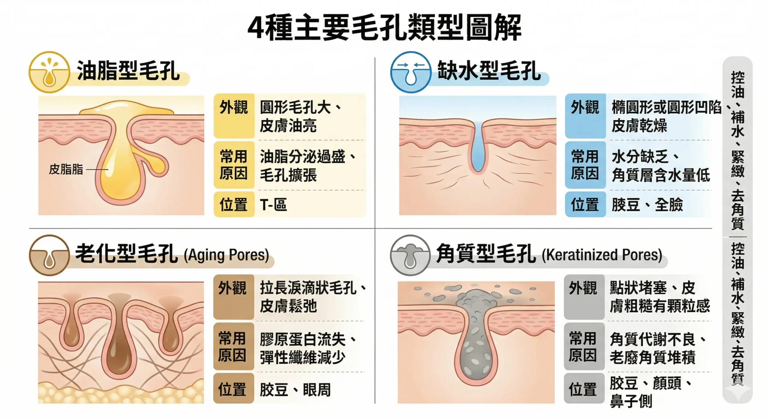 毛孔粗大 4 種類型 — 油脂型缺水型老化型角質型 | Chill Relax HK 觀塘收毛孔