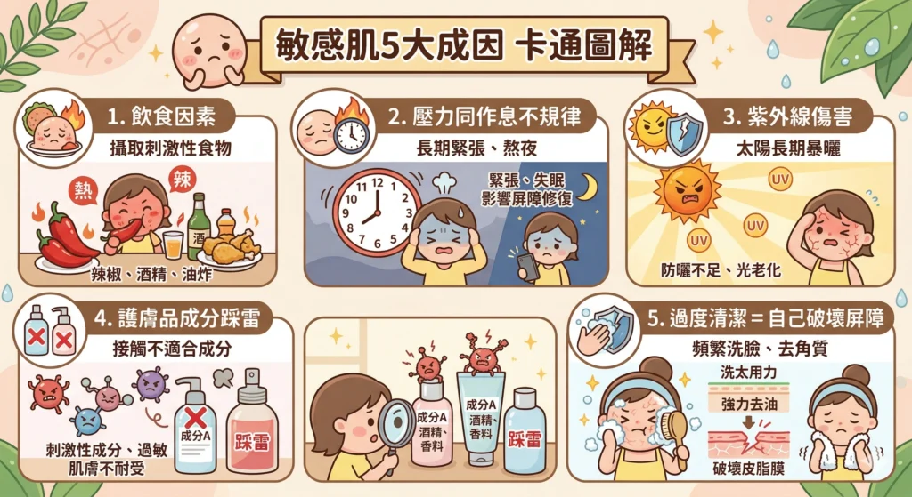 敏感肌成因 — 5大後天因素導致皮膚屏障受損 | Chill Relax HK 觀塘美容