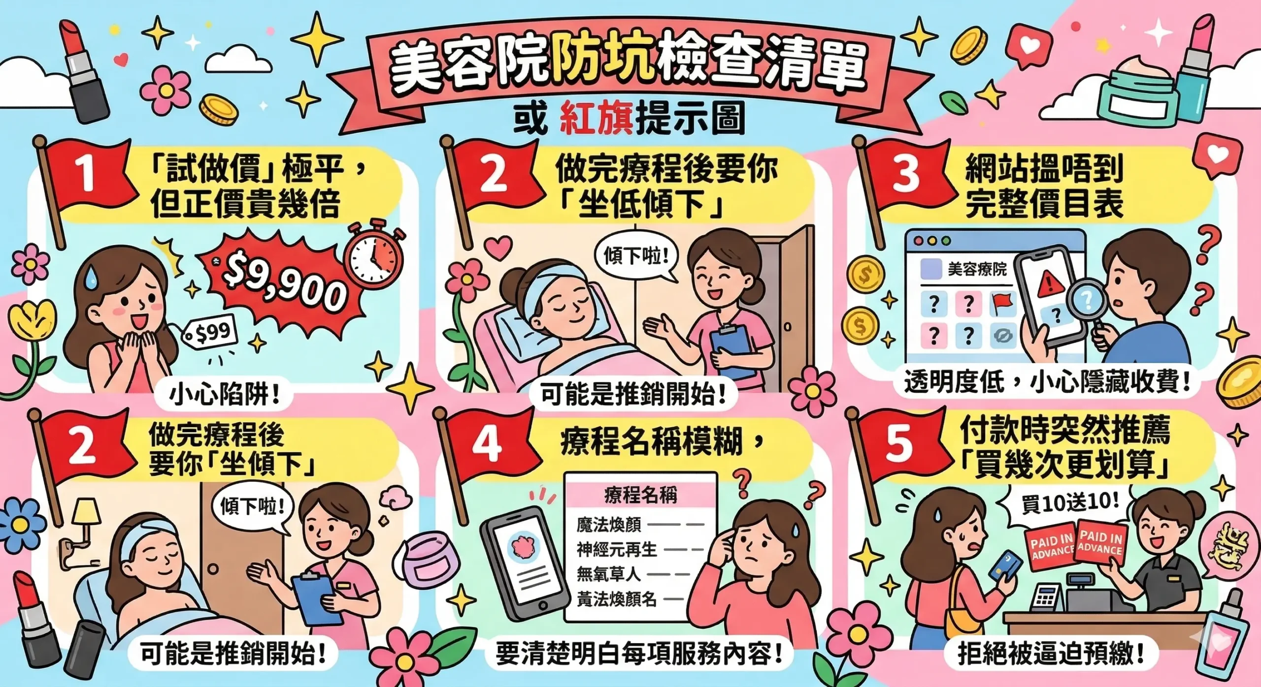 單次收費美容院推介 — 5個假單次收費紅旗信號 | 觀塘美容院推薦