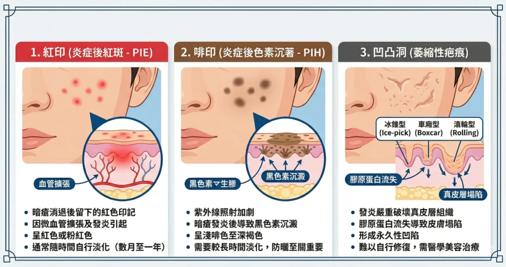 暗瘡疤三種類型 紅印啡印凹凸洞 — 觀塘去暗瘡疤推薦 | Chill Relax HK