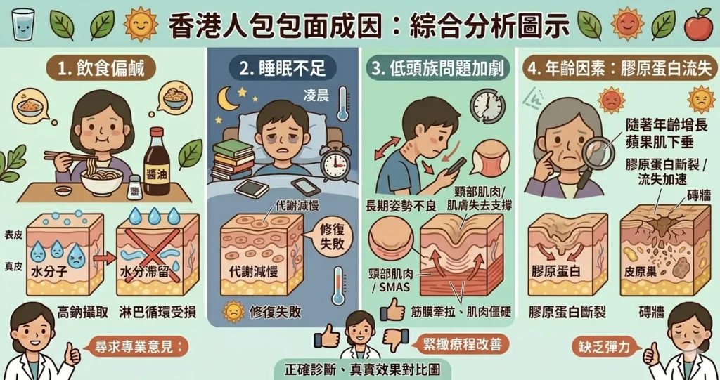 瘦面方法 香港包包面成因 — 水腫 鬆弛 脂肪 類型分析 | Chill Relax HK 觀塘美容