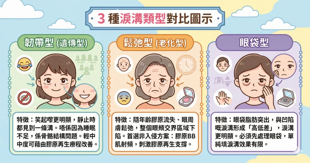 淚溝類型 韌帶型 鬆弛型 眼袋型 — Chill Relax HK 觀塘眼周護理