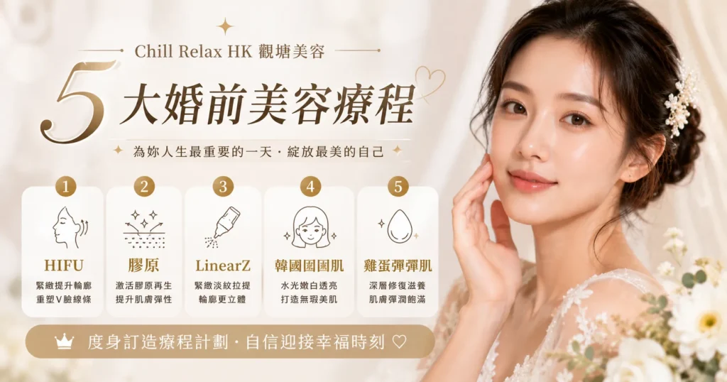 5 大婚前美容療程 HIFU 膠原 LinearZ 韓國囡囡肌 雞蛋彈彈肌 | Chill Relax HK 觀塘