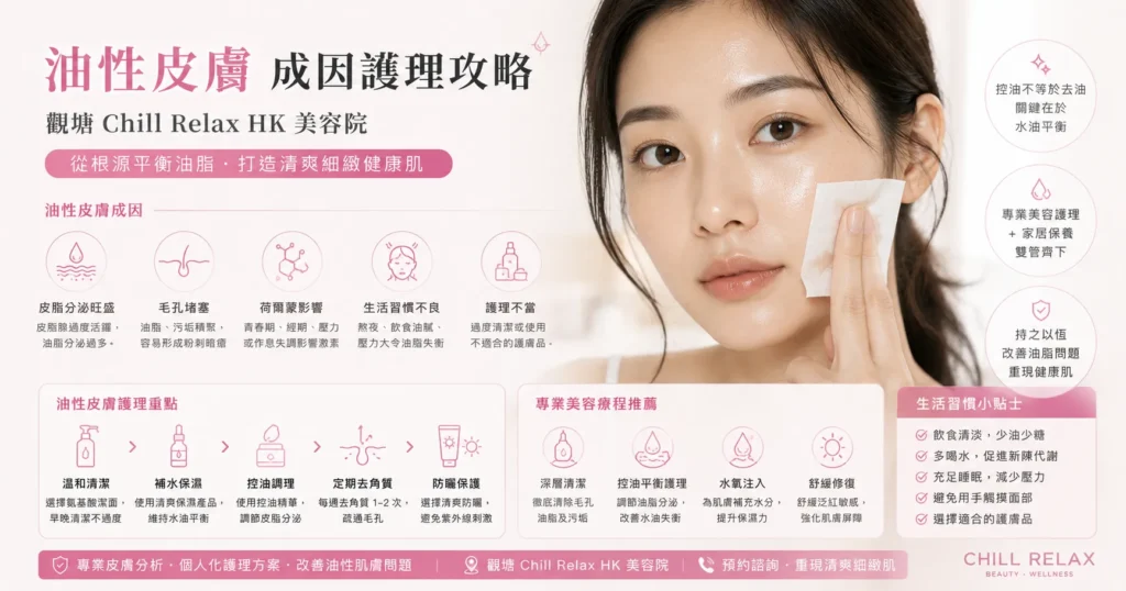 油性皮膚 成因護理攻略 — 觀塘 Chill Relax HK 美容院