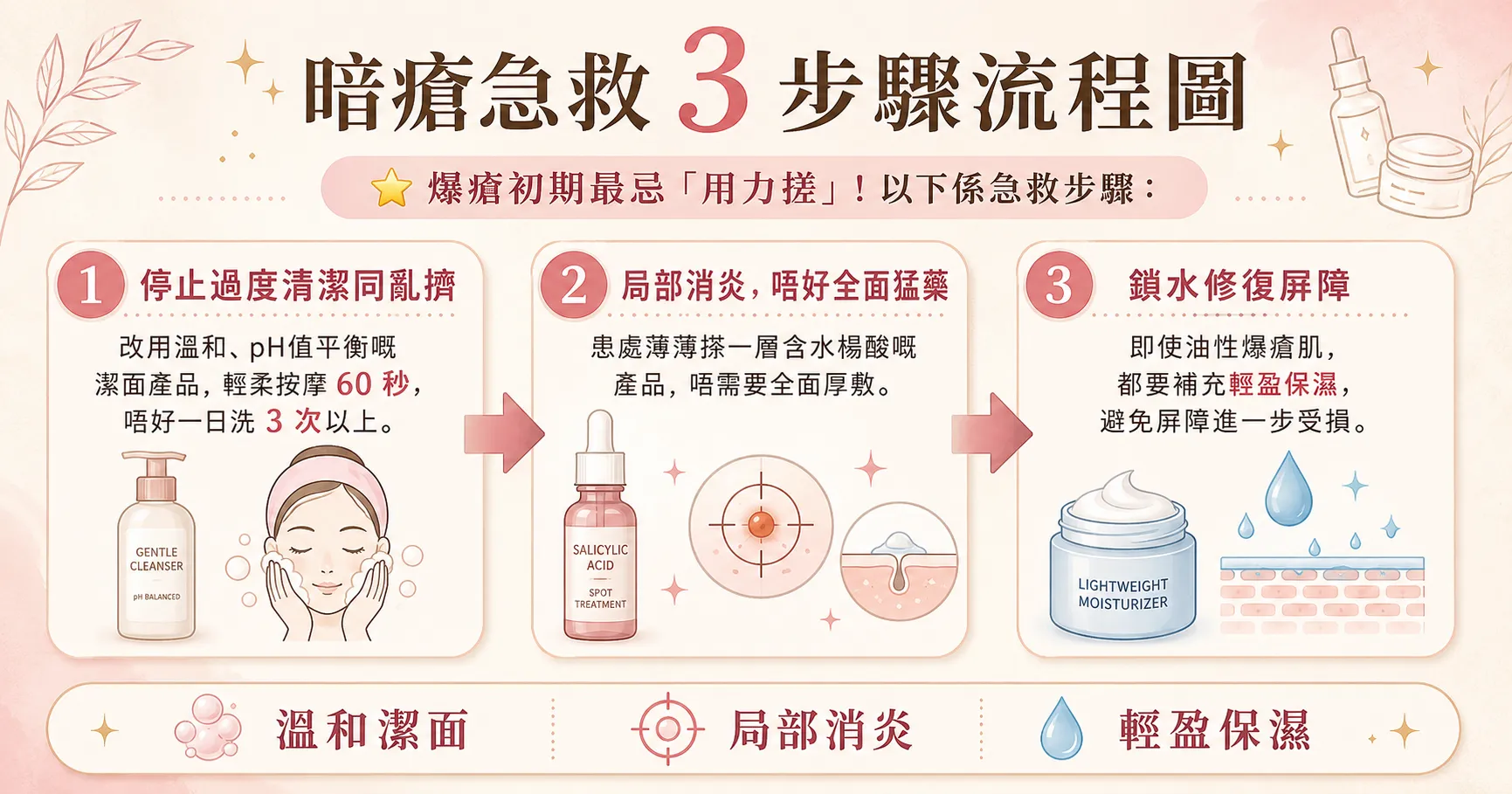 突然爆瘡急救步驟 — 清潔消炎修復流程 | Chill Relax HK 觀塘美容