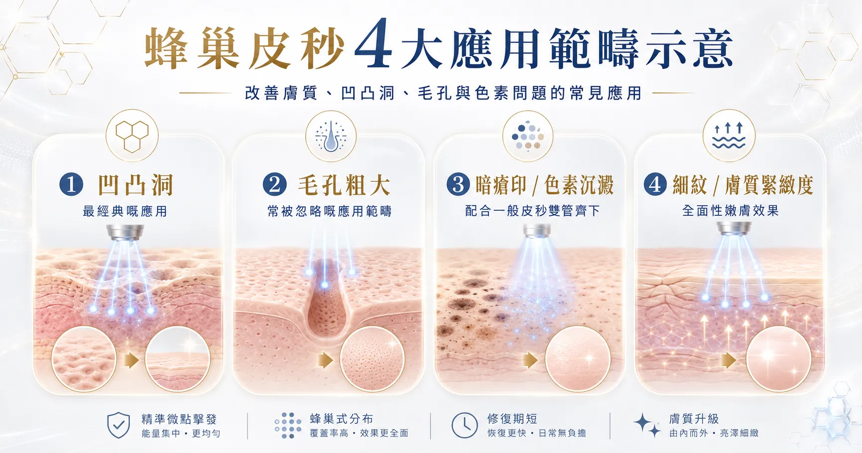 蜂巢皮秒 — 凹凸洞毛孔暗瘡印細紋4大應用 | Chill Relax HK 觀塘美容